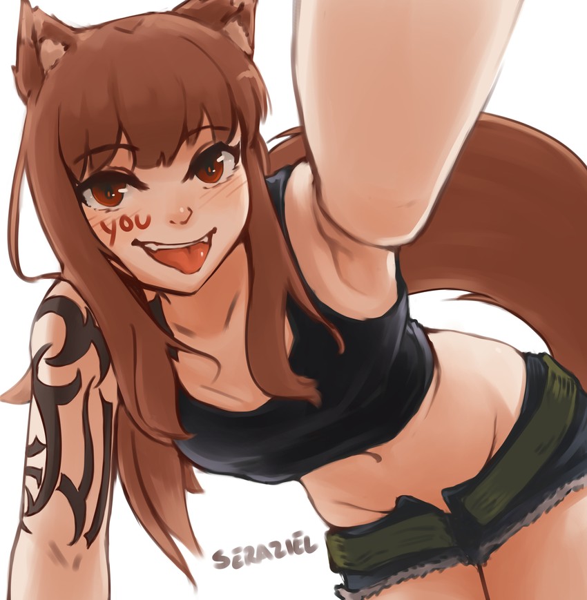 holo and revy (spice and wolf and 1 more) drawn by seraziel