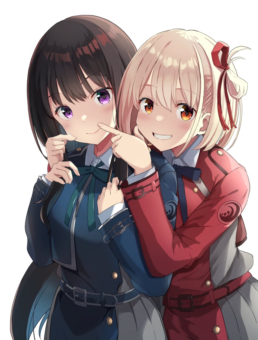 nishikigi chisato and inoue takina (lycoris recoil) drawn by tsumiki_mc
