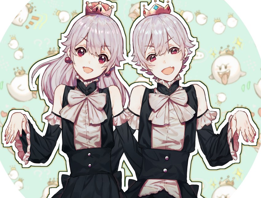 princess king boo and king boo (mario and 2 more) drawn by tuze111