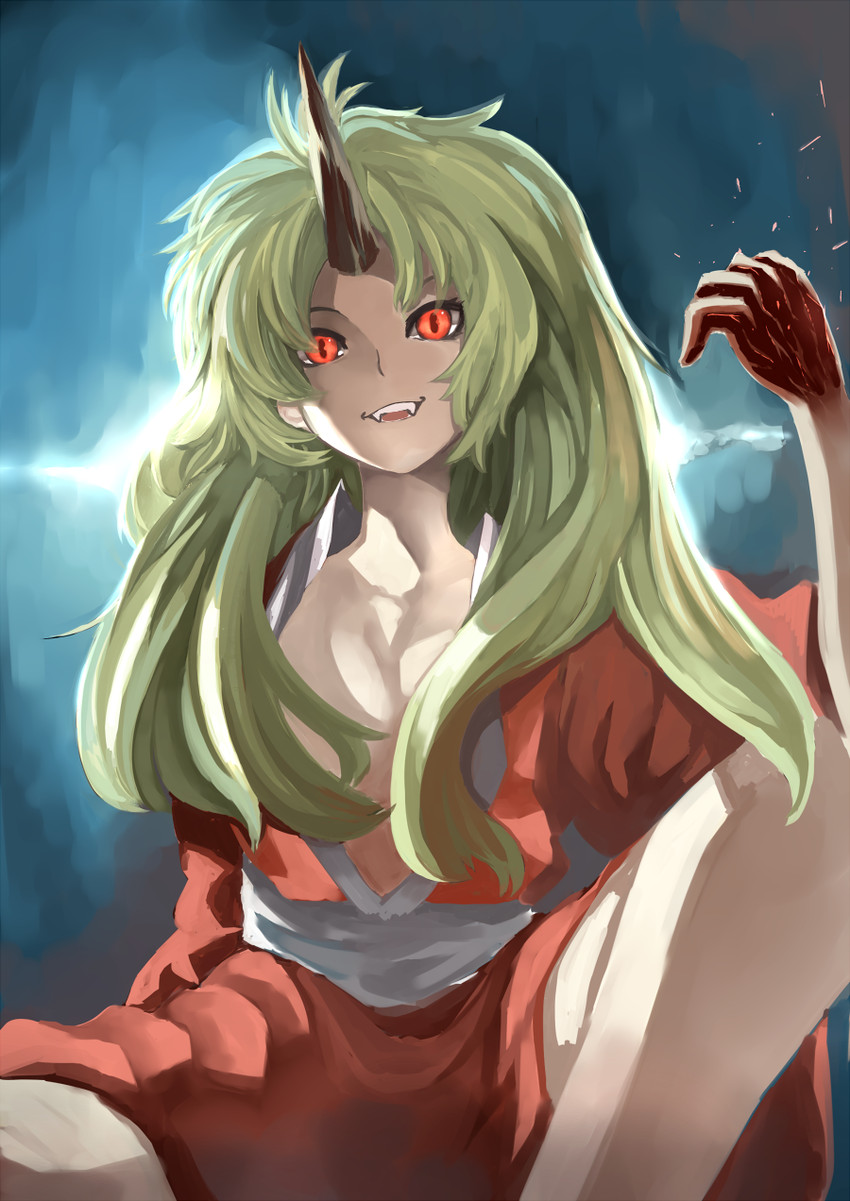 hoshiguma yuugi (touhou) drawn by shirorin_(ballet_girl's)