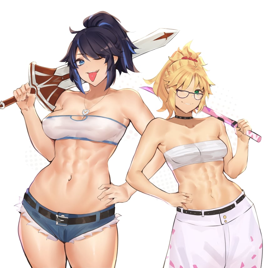 mordred, kson, and souchou (fate and 2 more) drawn by deccatezu