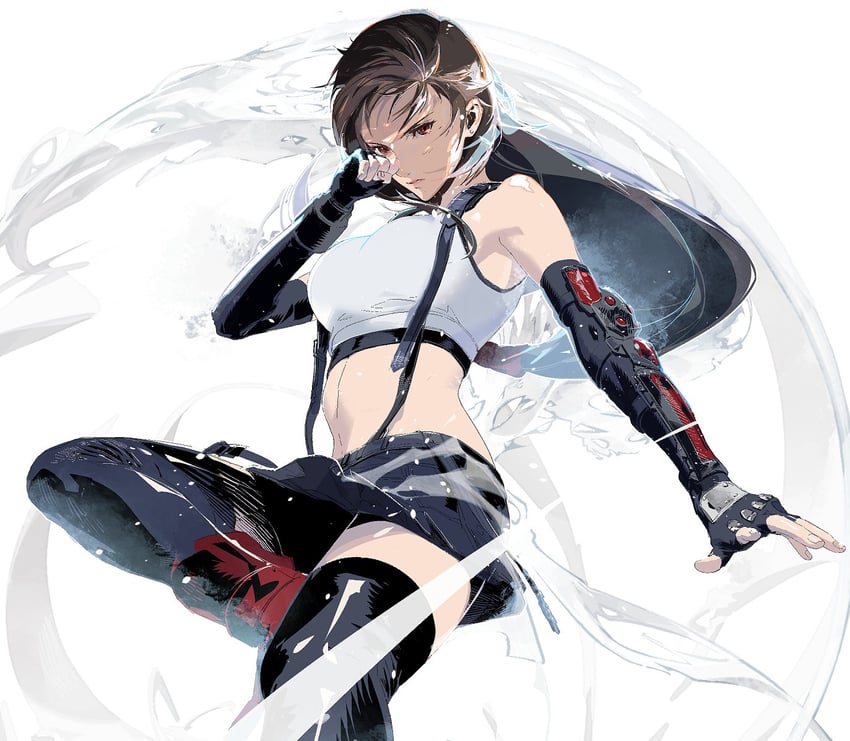 tifa lockhart (final fantasy and 3 more) drawn by cofffee
