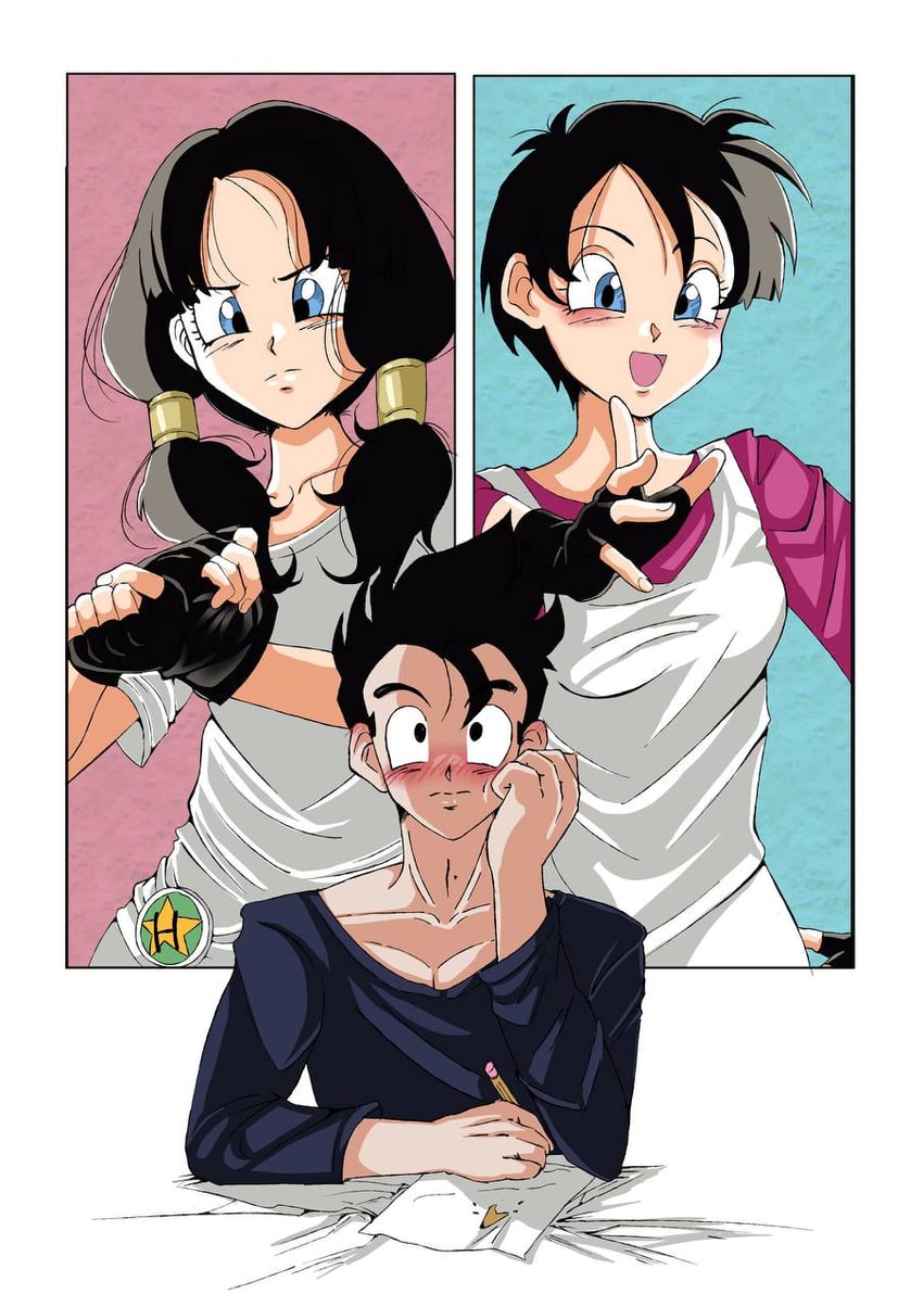 son gohan and videl (dragon ball and 1 more) drawn by aenna00