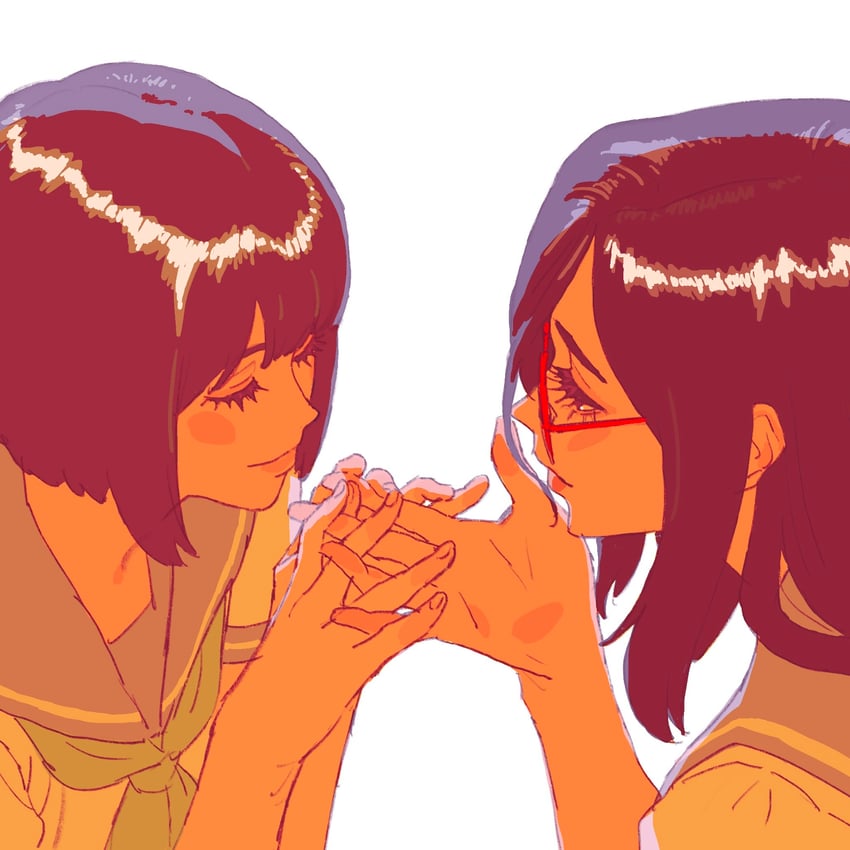 tanaka asuka and nakaseko kaori (hibike! euphonium) drawn by 55bata6rou