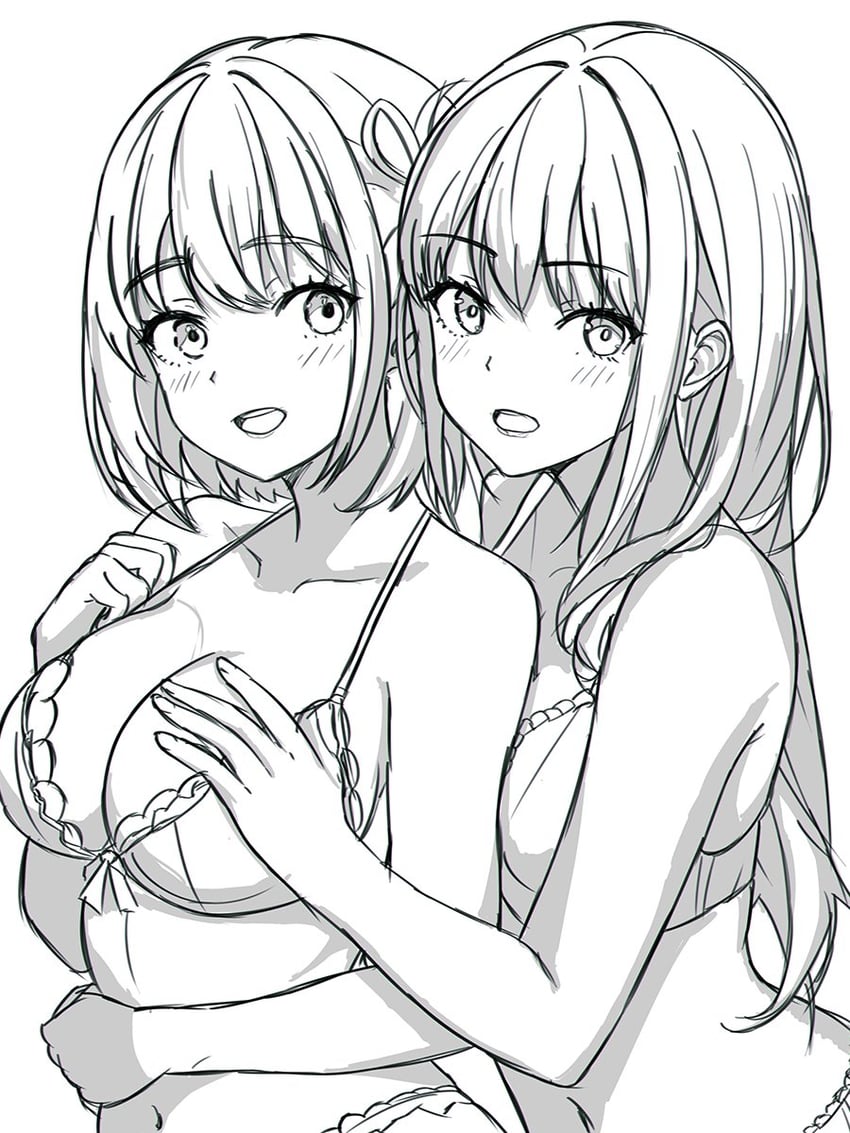 nishikigi chisato and inoue takina (lycoris recoil) drawn by kotorigaka