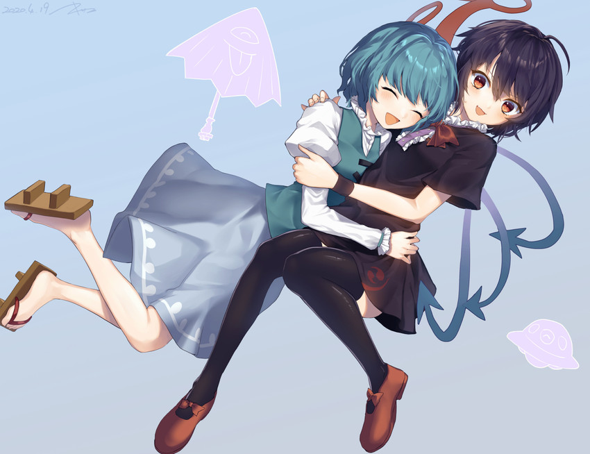 tatara kogasa and houjuu nue (touhou) drawn by kisamu_(ksmz)