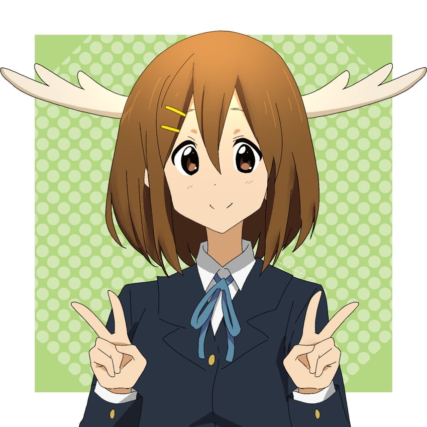 hirasawa yui (k-on! and 1 more) drawn by the_freakin_yui