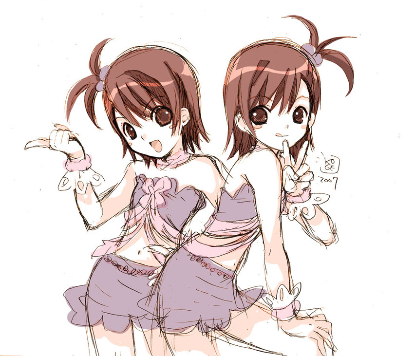 futami mami and futami ami (idolmaster and 1 more) drawn by koge_donbo