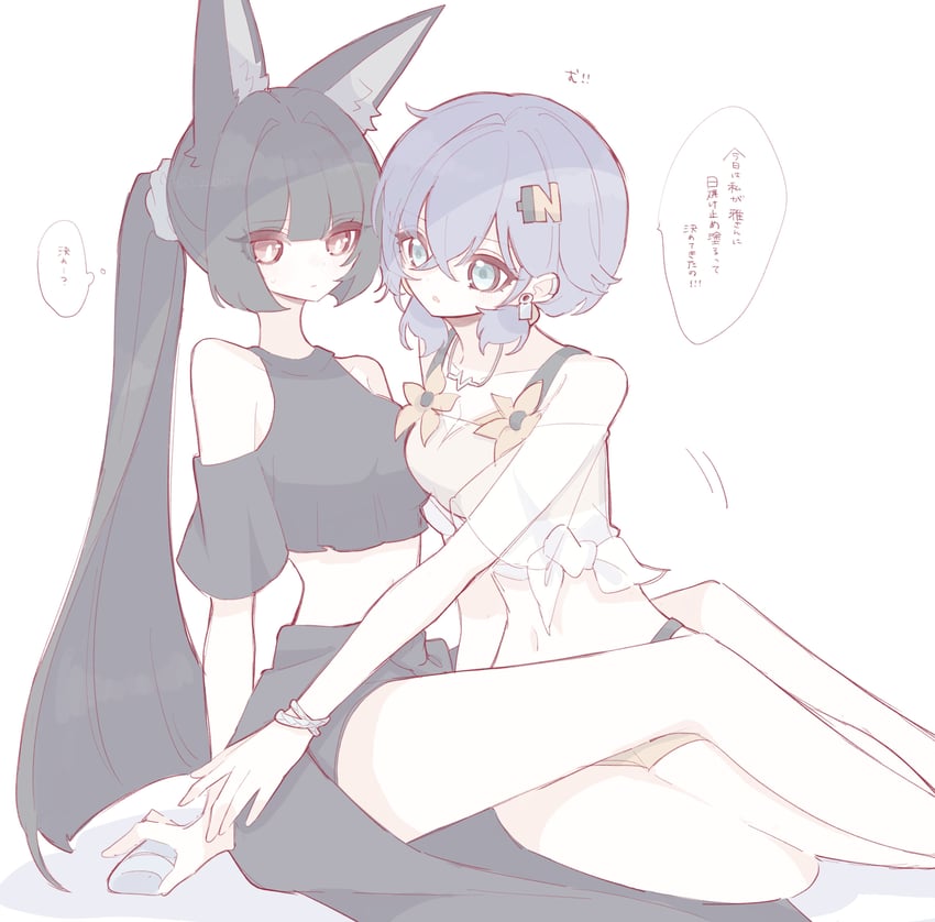 hoshimi miyabi and belle (zenless zone zero) drawn by zzzii0