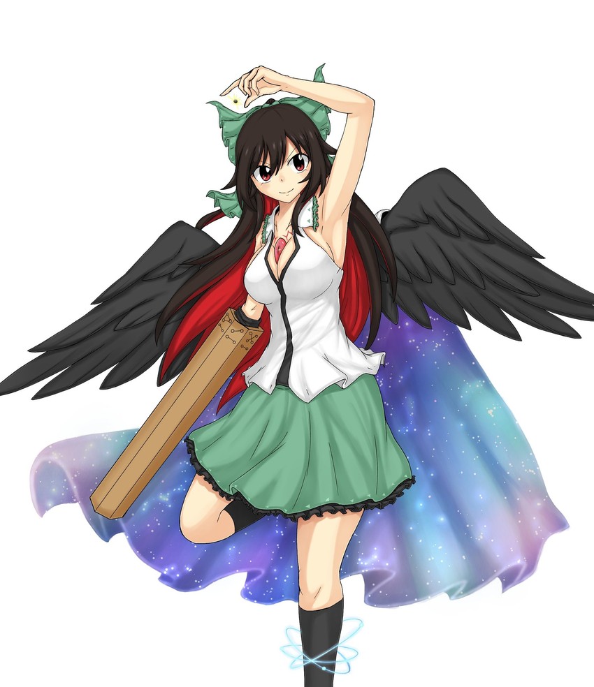 reiuji utsuho (touhou) drawn by abyss_arts