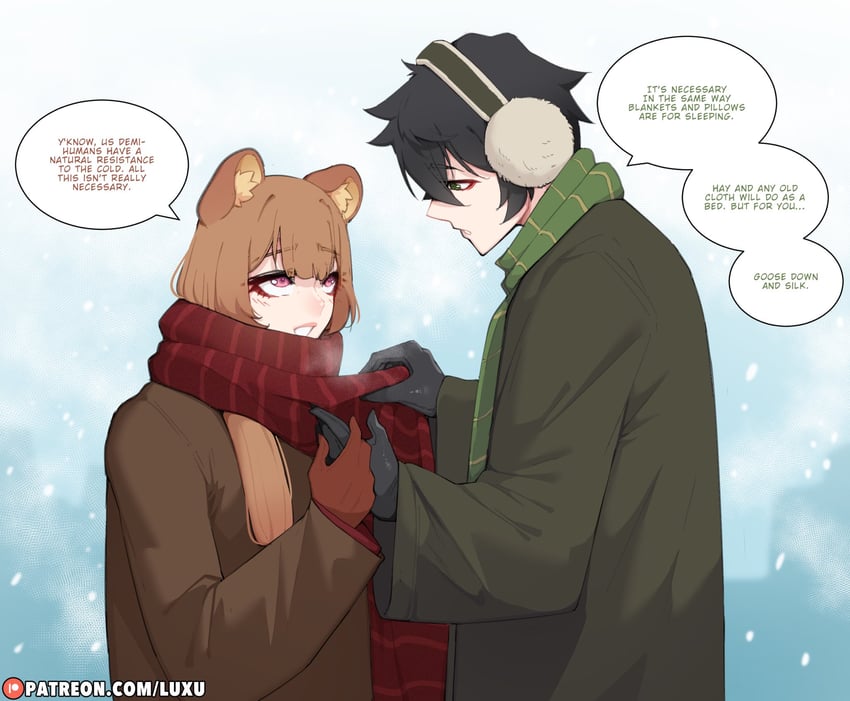 raphtalia and iwatani naofumi (tate no yuusha no nariagari) drawn by luxu