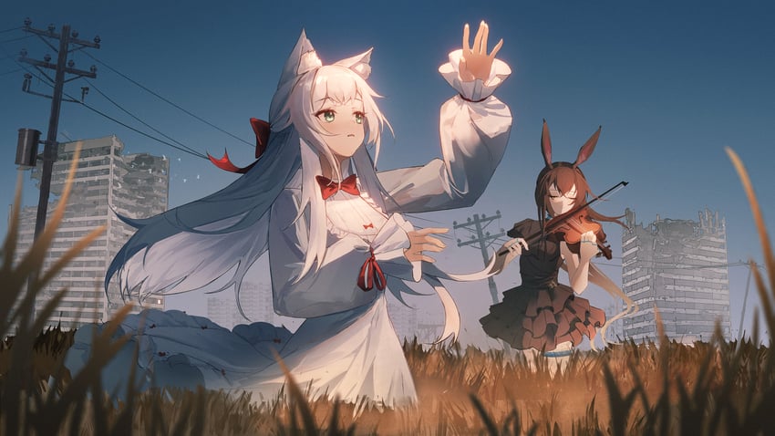rosmontis and amiya (arknights and 1 more) drawn by siyu_csy