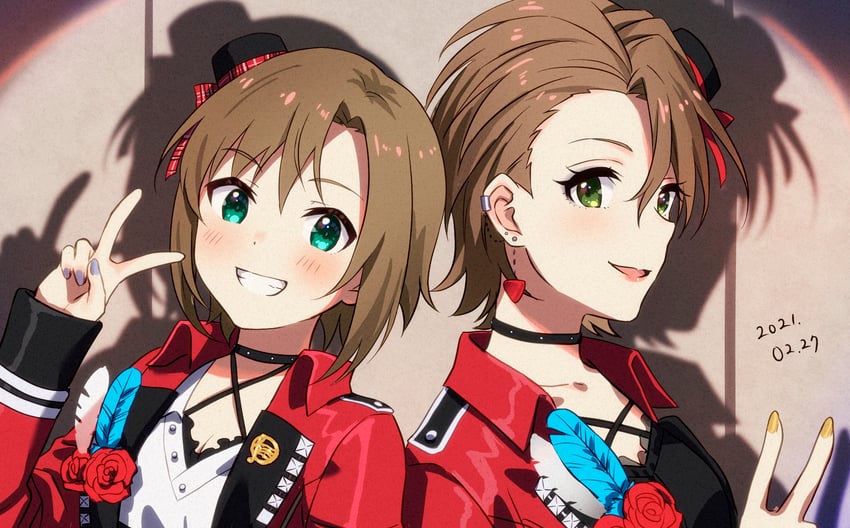 tada riina and kimura natsuki (idolmaster and 1 more) drawn by emu_(emum)
