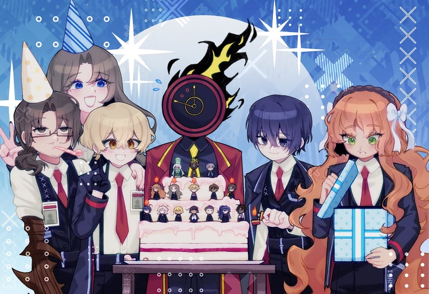 ishmael, don quixote, faust, sinclair, yi sang, and 10 more (project moon and 1 more) drawn by saccharhythm