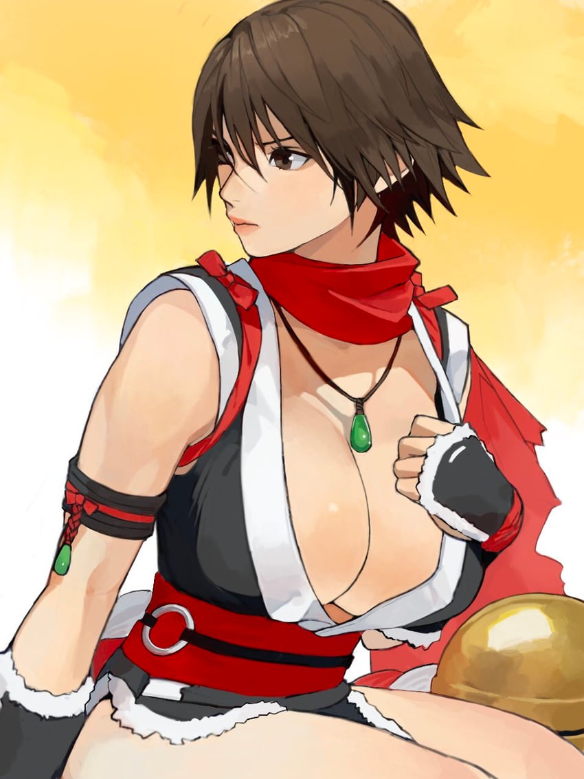 shiranui mai (the king of fighters and 2 more) drawn by oni_gini