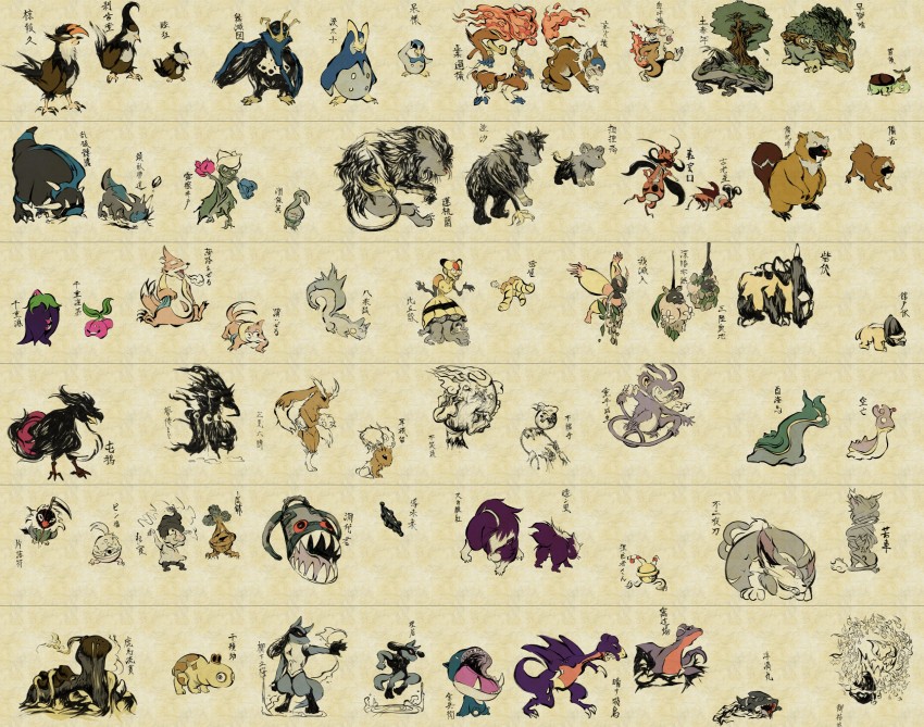 piplup, lucario, lopunny, garchomp, pachirisu, and 59 more (pokemon) drawn by nojo