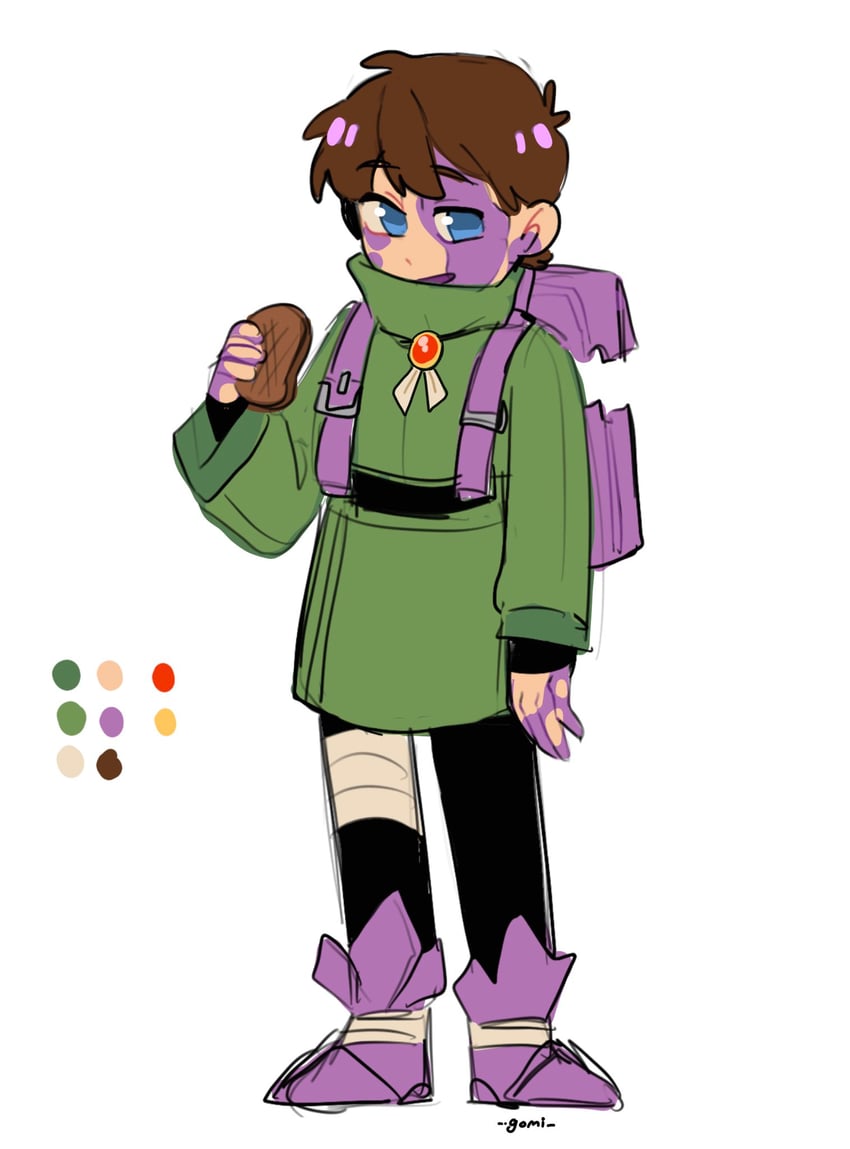 tubbo and shulker (minecraft and 2 more) drawn by gomi_(gomiidd)