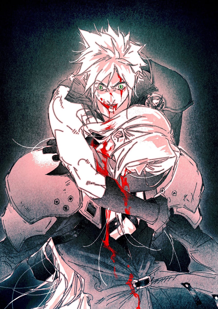 cloud strife and sephiroth (final fantasy and 2 more) drawn by nijinsiji