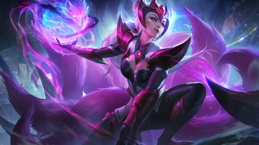 ahri and challenger ahri (league of legends) drawn by nathaniel_himawan
