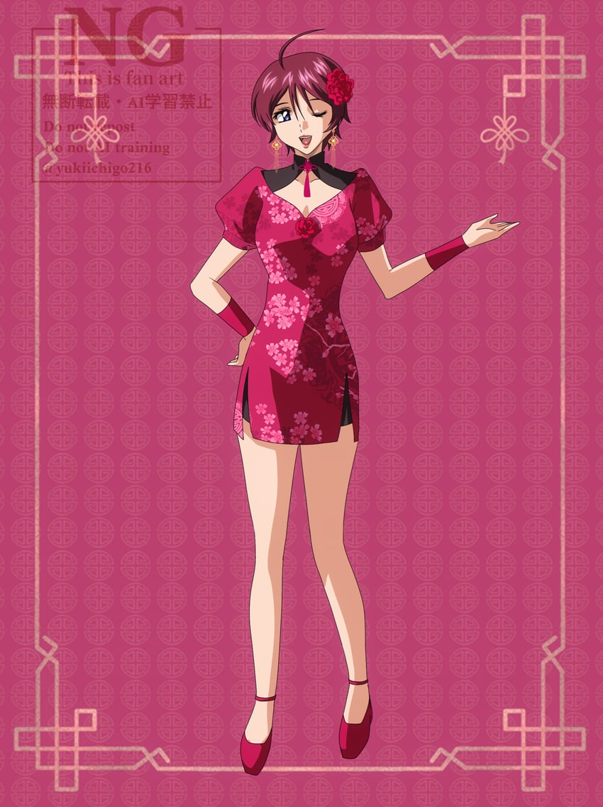 lunamaria hawke (gundam and 2 more) drawn by yukiichigo216