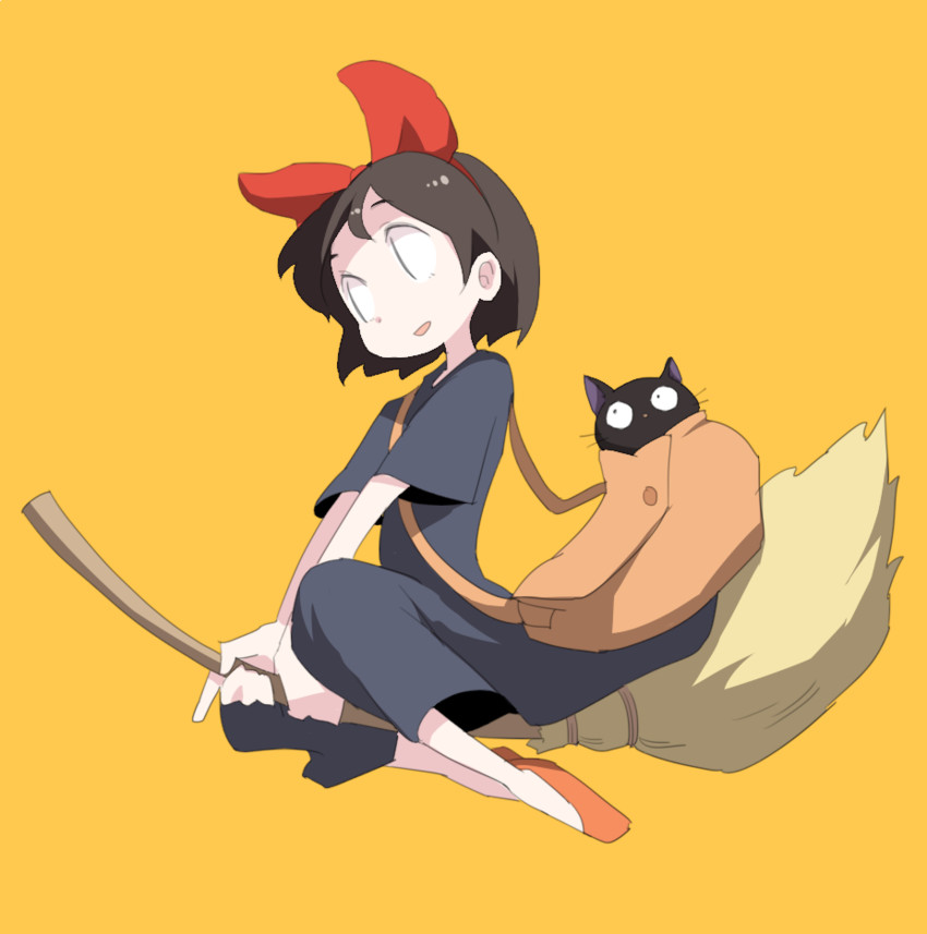 kiki and jiji (majo no takkyuubin) drawn by dokan_(dkn)