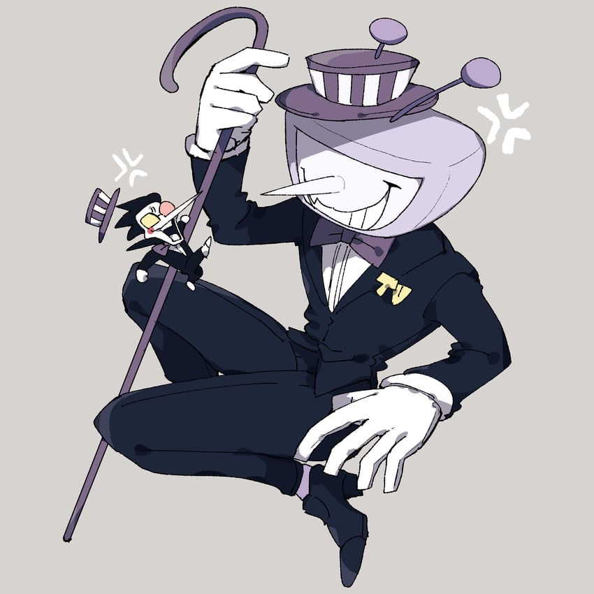 ant tenna and spamton g. spamton (deltarune) drawn by nikorashi-ka
