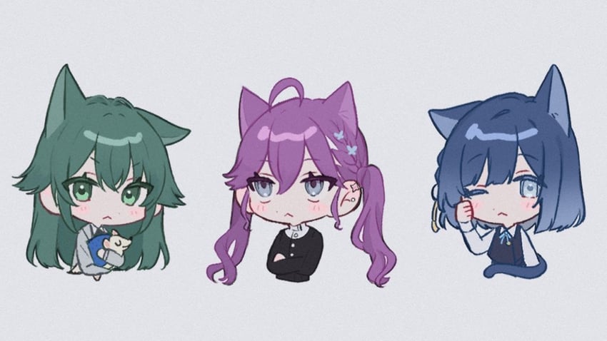 tsukimura temari, hataya misuzu, and kaya rinha (idolmaster and 1 more) drawn by enmangusoku_santarou