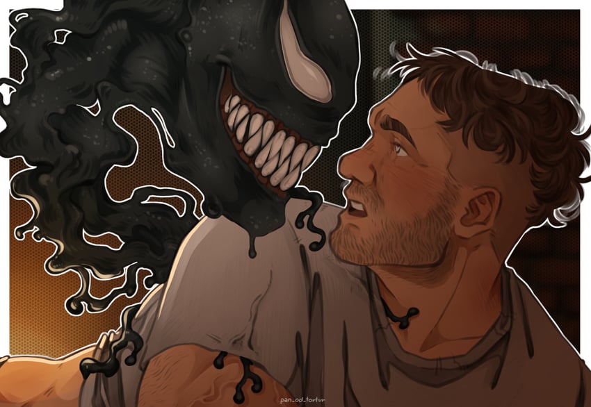venom and eddie brock (marvel and 1 more) drawn by pan_od_tortur