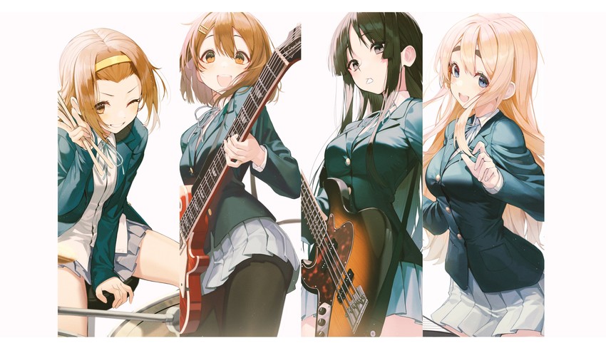akiyama mio, hirasawa yui, tainaka ritsu, and kotobuki tsumugi (k-on!) drawn by pro-p