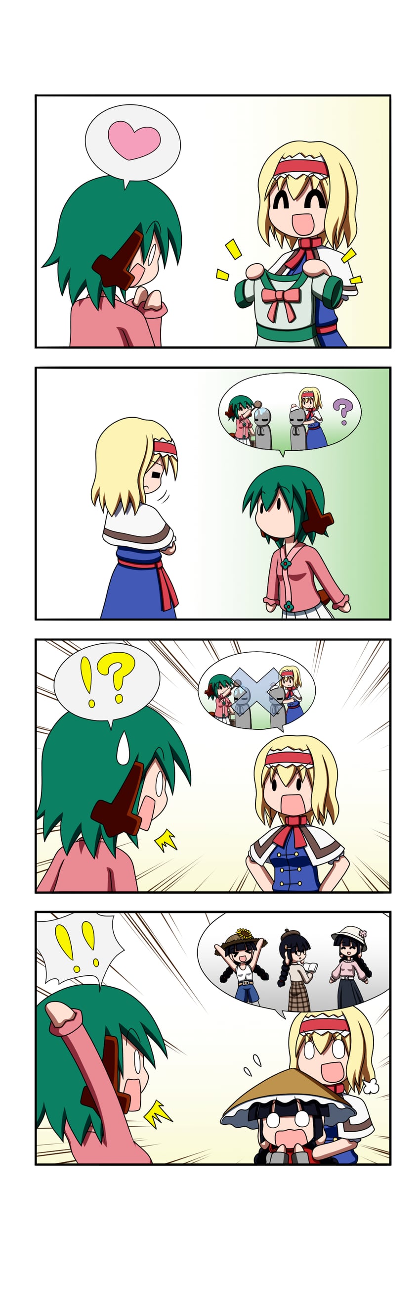 alice margatroid, kasodani kyouko, and yatadera narumi (touhou) drawn by rakugaki-biyori