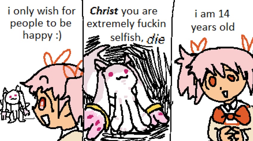 kaname madoka and kyubey (mahou shoujo madoka magica) drawn by succulentbud