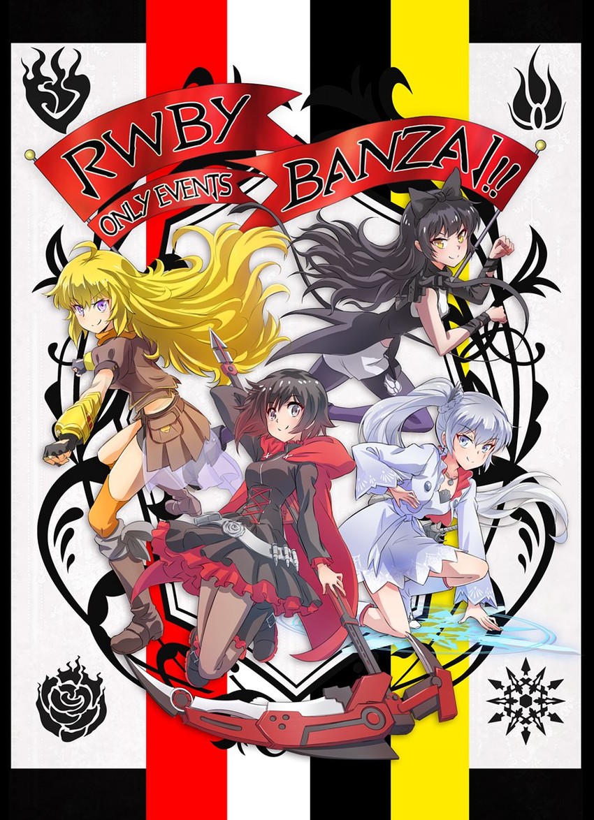 ruby rose, weiss schnee, yang xiao long, and blake belladonna (rwby) drawn by iesupa