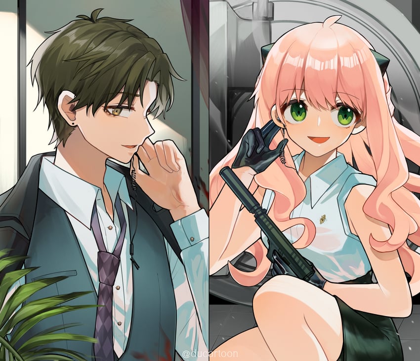 anya and damian desmond (spy x family) drawn by ducartoon