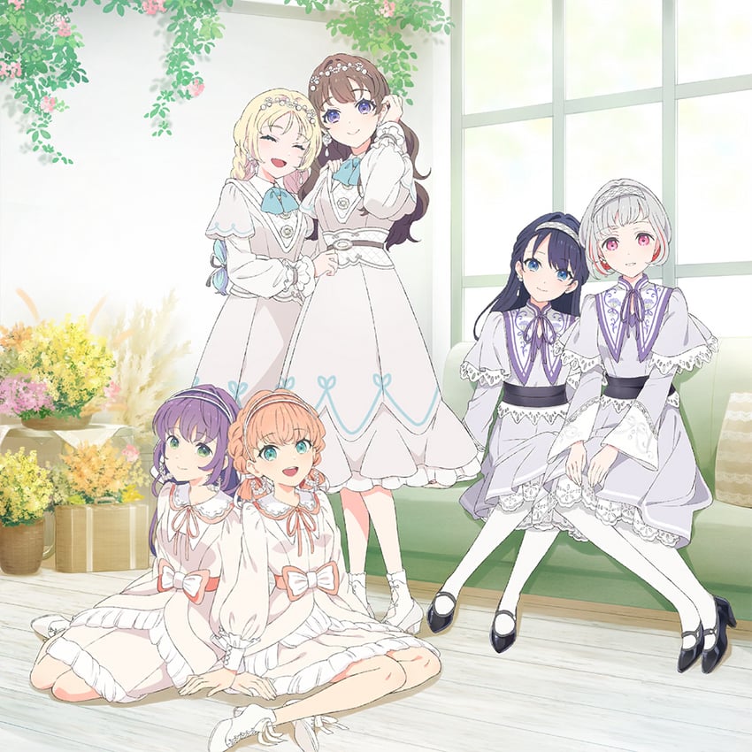 hinoshita kaho, fujishima megumi, otomune kozue, murano sayaka, yugiri tsuzuri, and 1 more (love live! and 1 more)