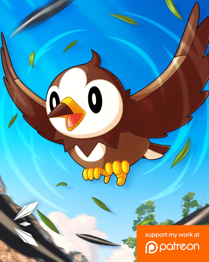 starly (pokemon) drawn by elementaldraws
