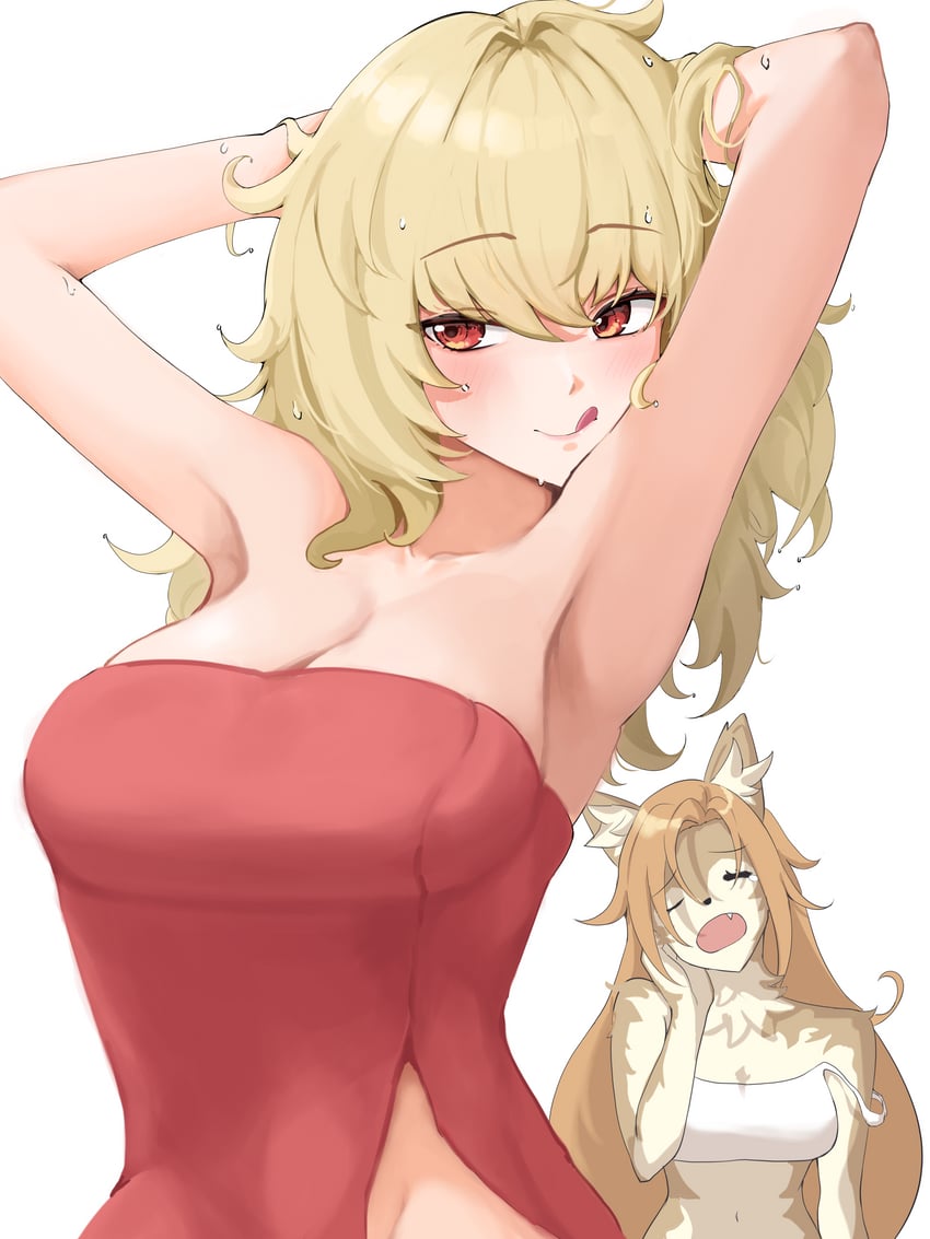 burnice white and pulchra fellini (zenless zone zero) drawn by revermam12