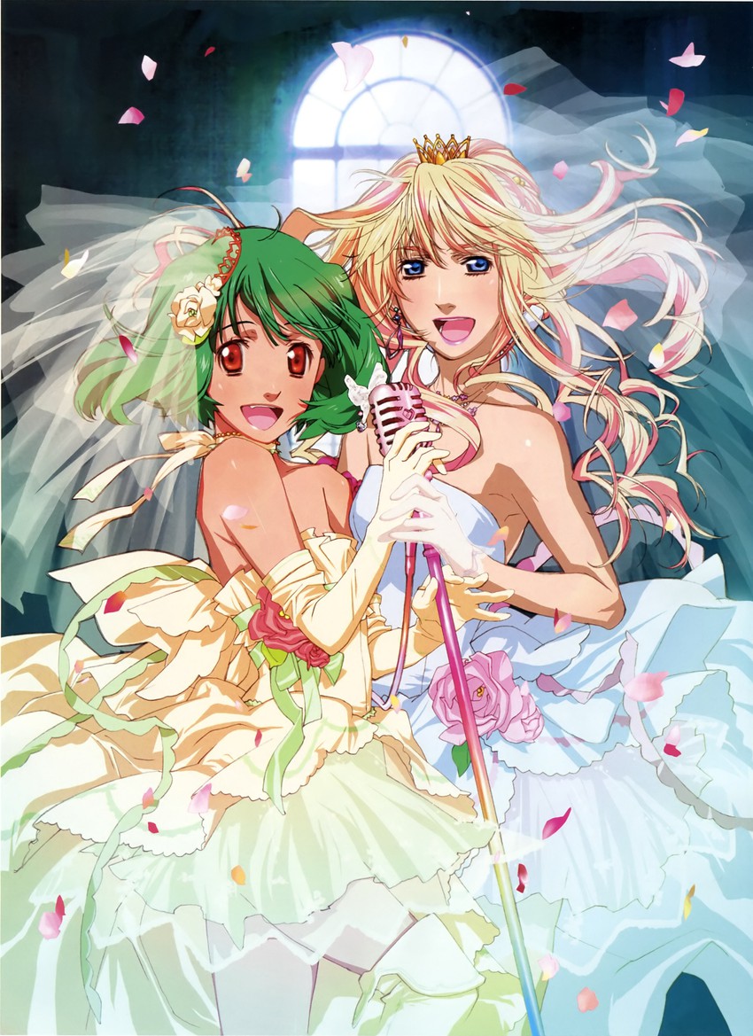 sheryl nome and ranka lee (macross and 1 more) drawn by ebata_risa