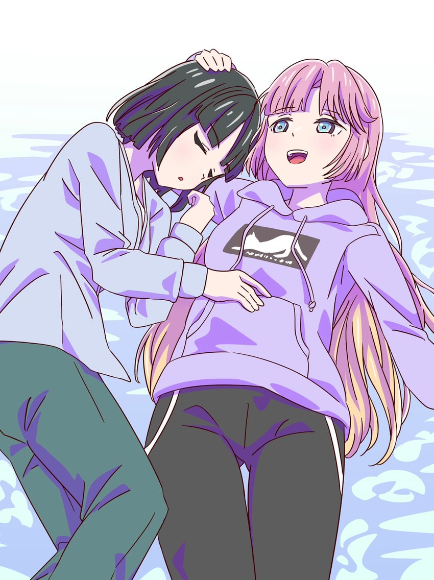 momose ginko and anyoji hime (love live! and 1 more) drawn by myrain56991013