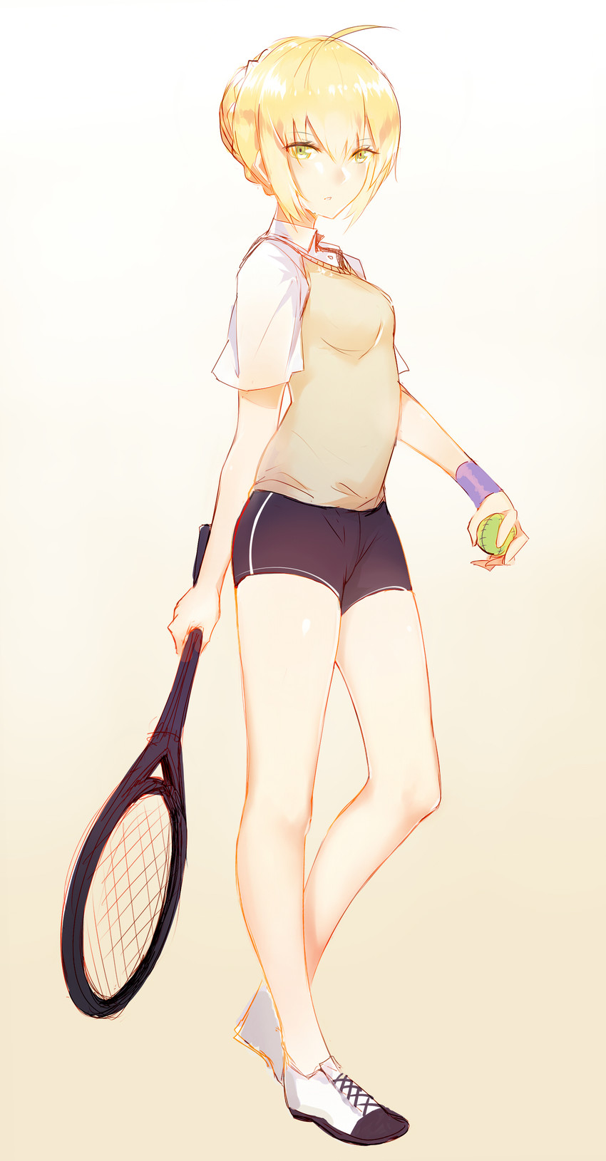 artoria pendragon and saber (fate and 2 more) drawn by horz