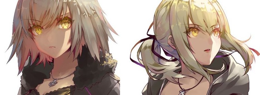 artoria pendragon, jeanne d'arc alter, and saber alter (fate and 1 more) drawn by saihate_(d3)