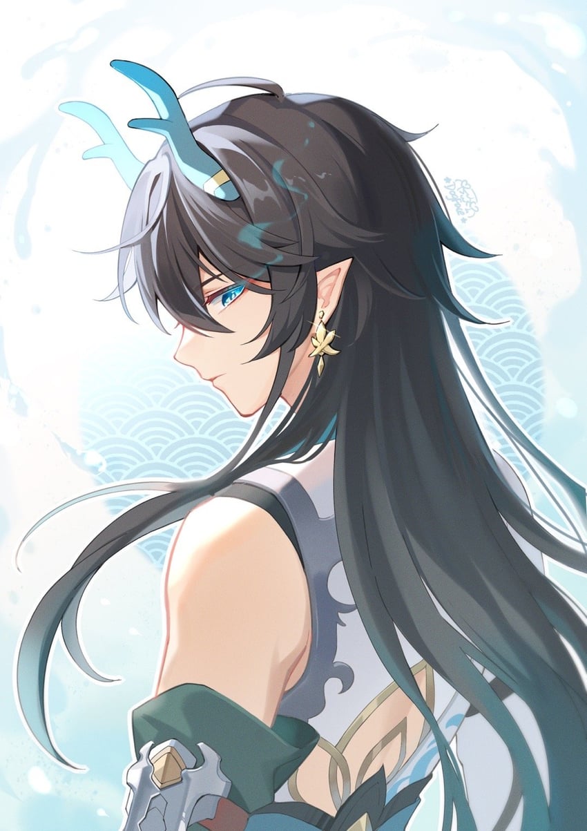 dan heng (honkai and 1 more) drawn by gou_lianlian_dogface