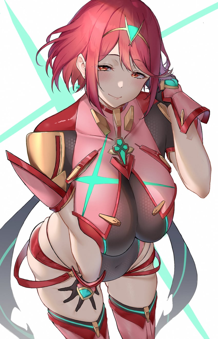pyra (xenoblade chronicles and 1 more) drawn by skysign_ft