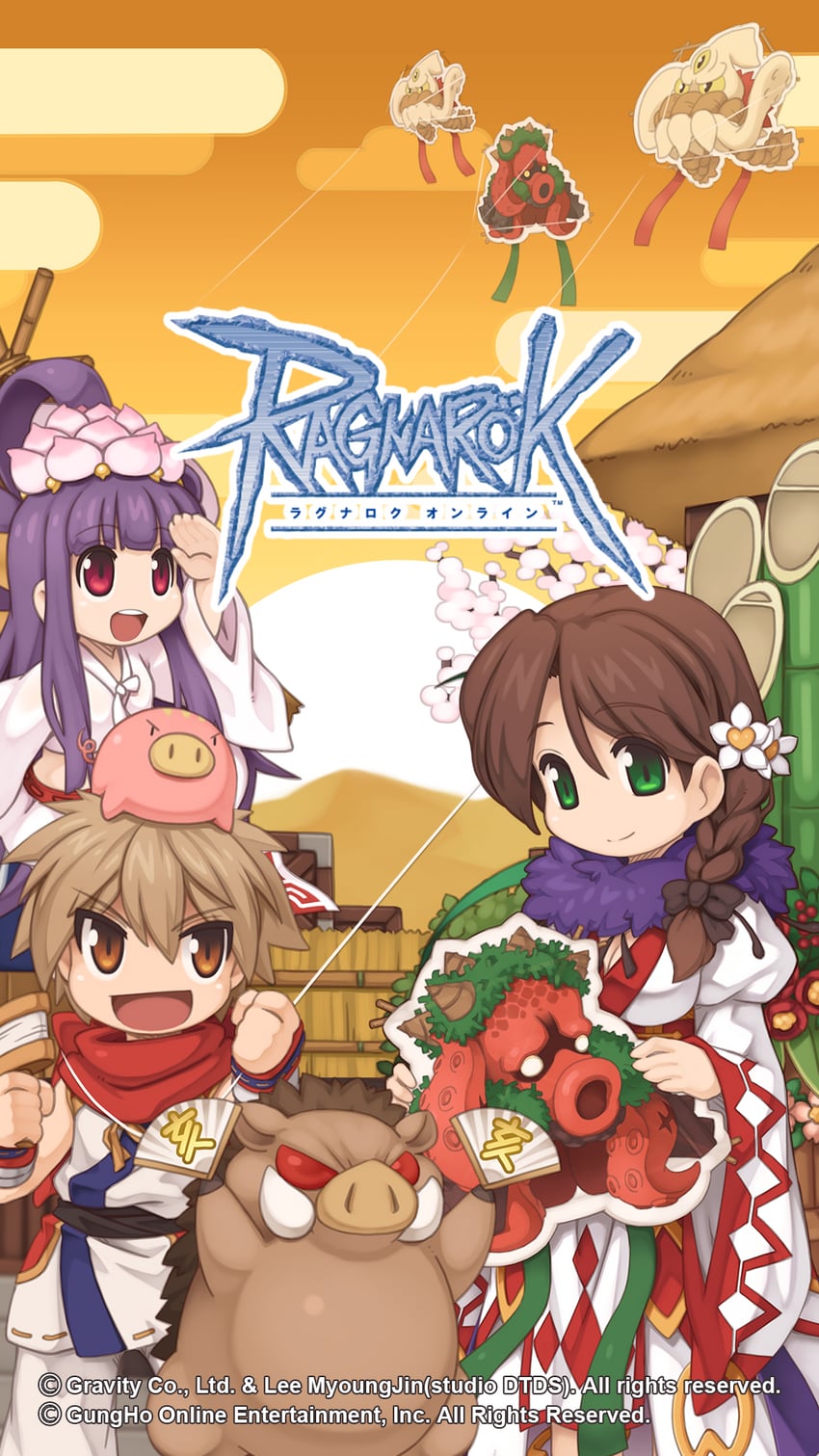 sorcerer, taekwon, kraken, savage, evil nymph, and 1 more (ragnarok online) drawn by yuichirou