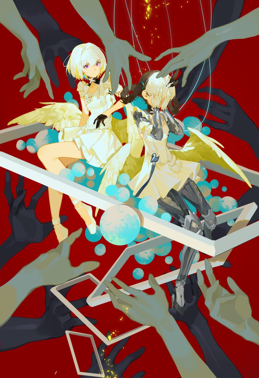 bambinata, vanessa, and bambinata: vitrum (punishing: gray raven) drawn by xe367