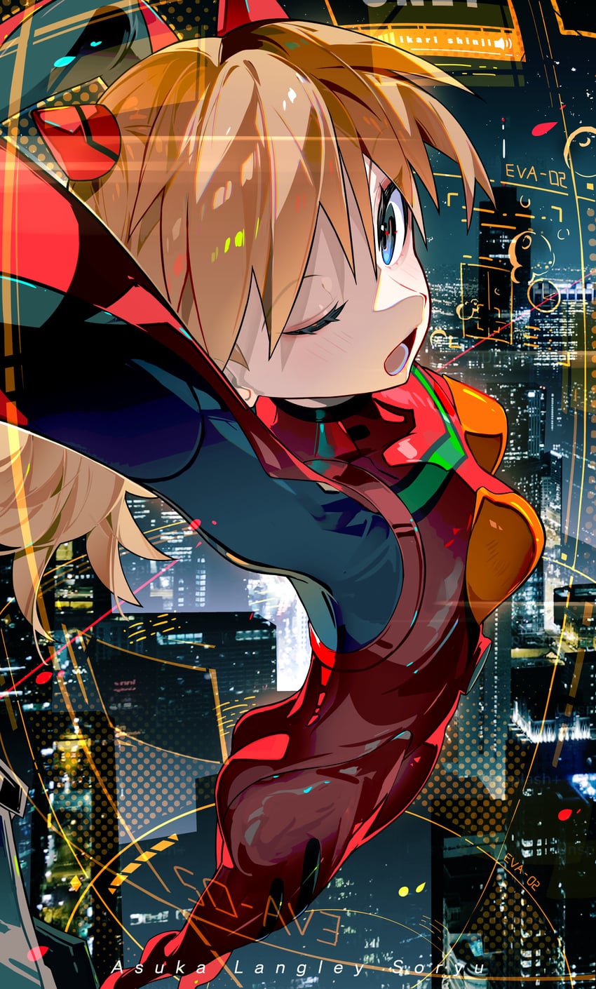 souryuu asuka langley (neon genesis evangelion) drawn by hiro_(yoshi_chan)