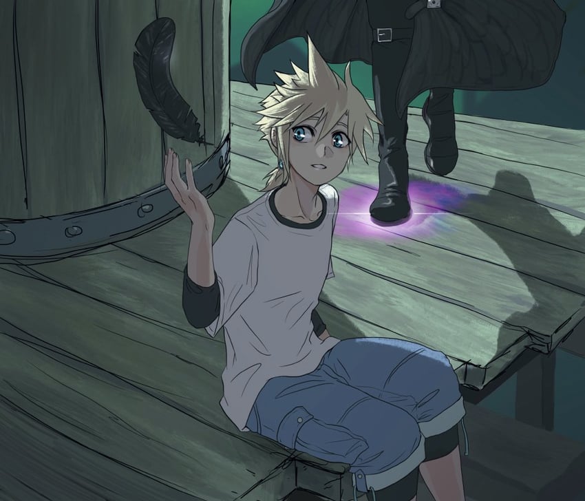 cloud strife and sephiroth (final fantasy and 2 more) drawn by cloudcloudcloud