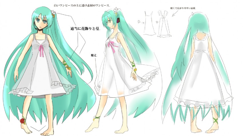 hatsune miku (vocaloid and 3 more) drawn by shari