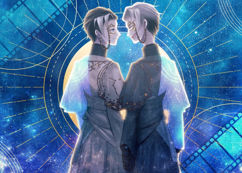 xie bian and fan wujiu (identity v) drawn by ponita