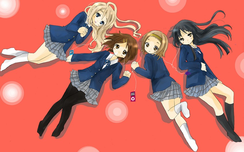 akiyama mio, hirasawa yui, tainaka ritsu, and kotobuki tsumugi (k-on!) drawn by tsukiyo_(skymint)