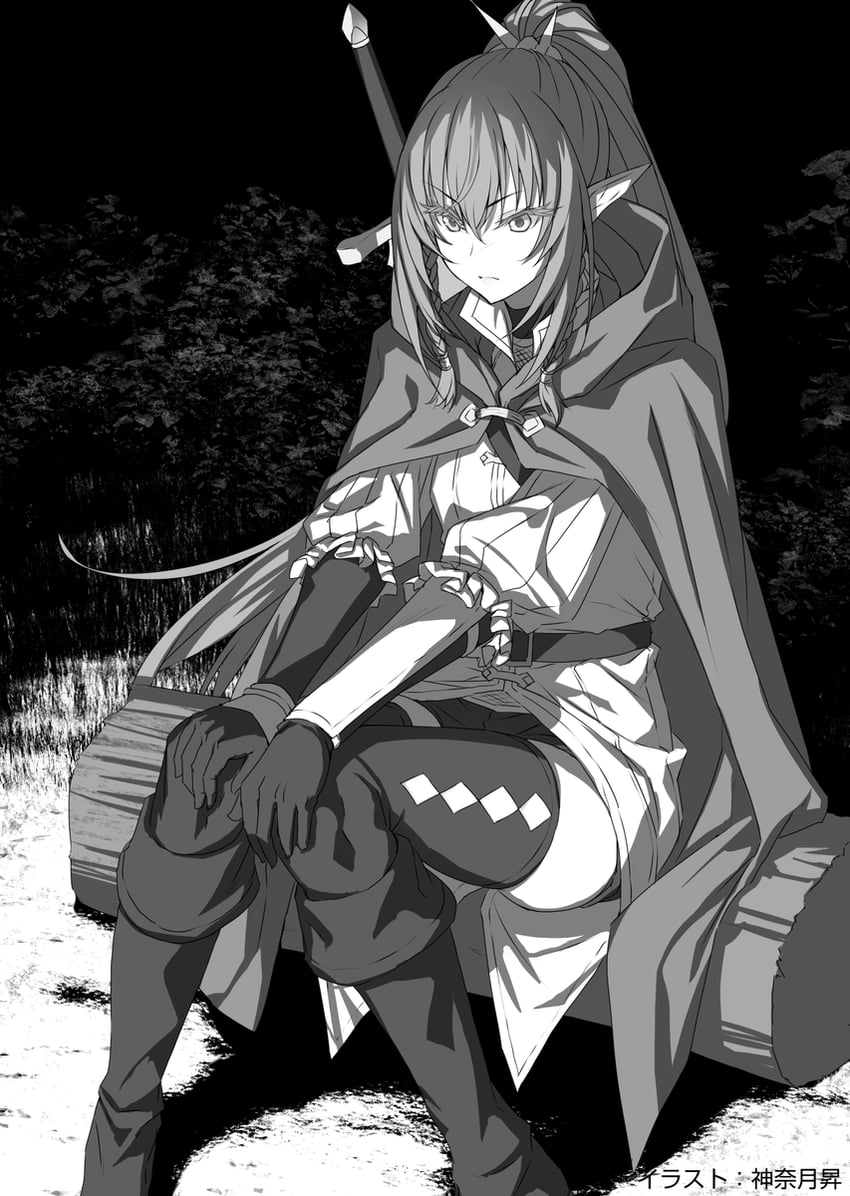 elf swordswoman (goblin slayer! and 1 more) drawn by kannatsuki_noboru